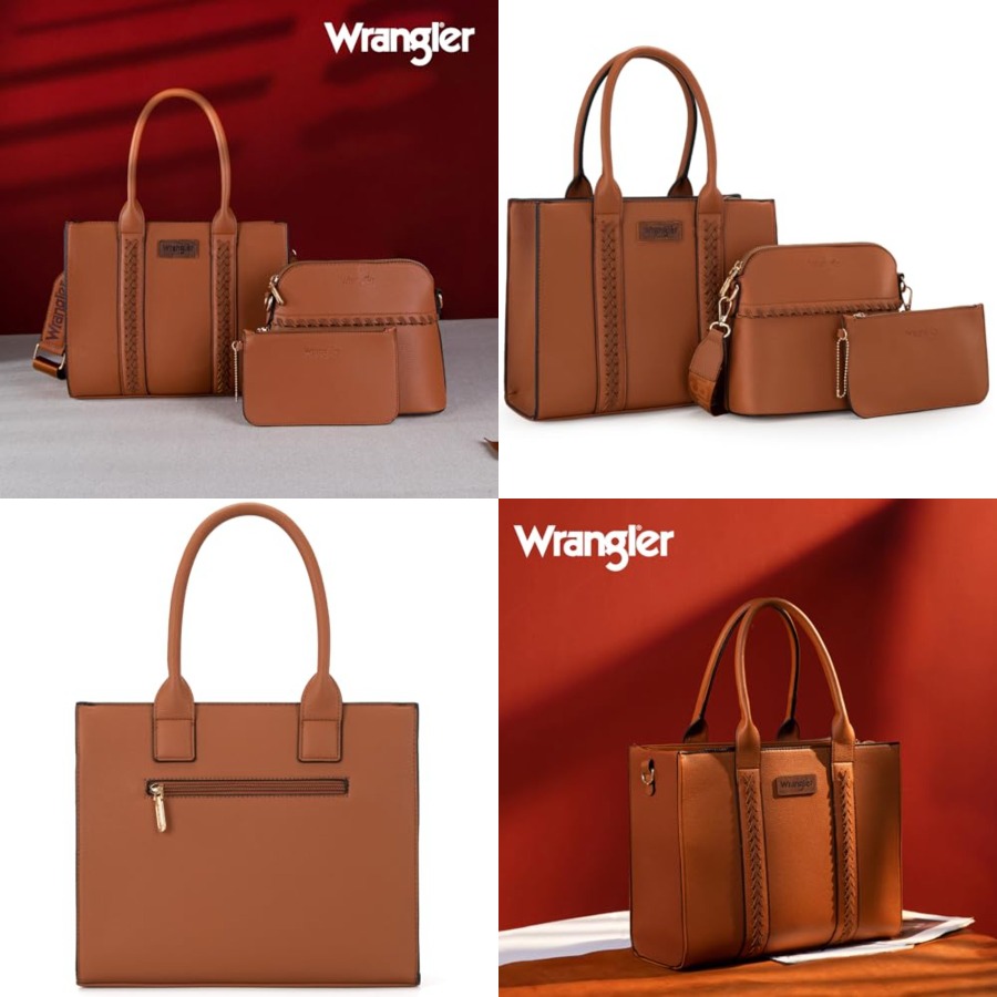 Women Bags And Purses - Wrangler 3Pcs Purses for Women Tote
