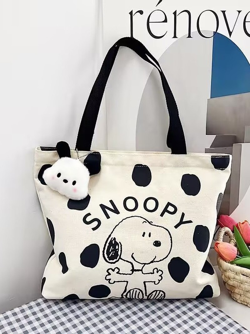 Women'S Xl Bags - Cartoon Snoopy Canvas Shoulder Bag for