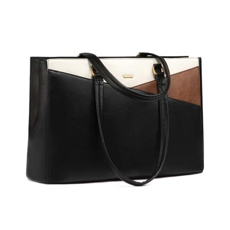 Women'S Bags - Vintage Leather Work Tote - Laptop