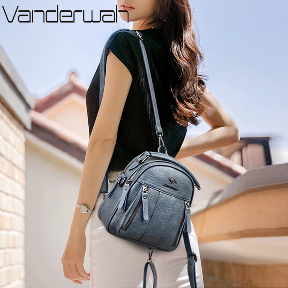 4 In 1 Leather Backpacks Multi - Mini Backpack Women review and price