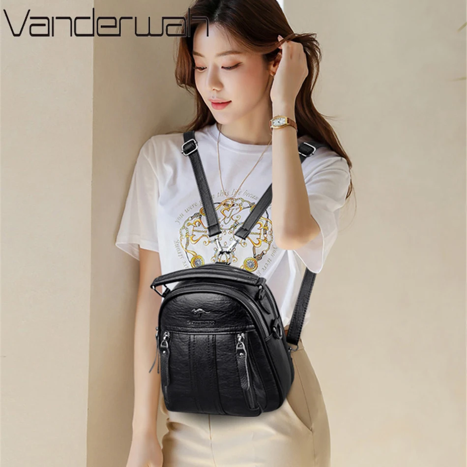 4 In 1 Leather Backpacks Multi - Mini Backpack Women review and price