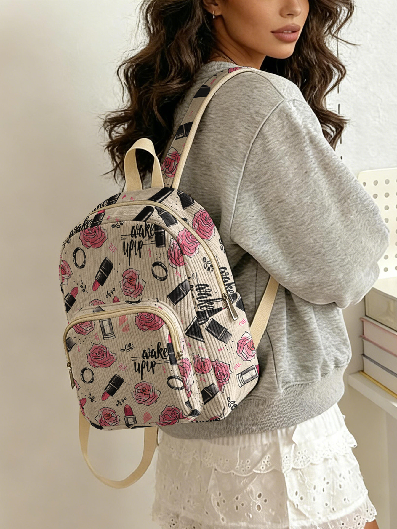 Rose Lipstick Print Allover Wo - Women'S Xl Bags review and price