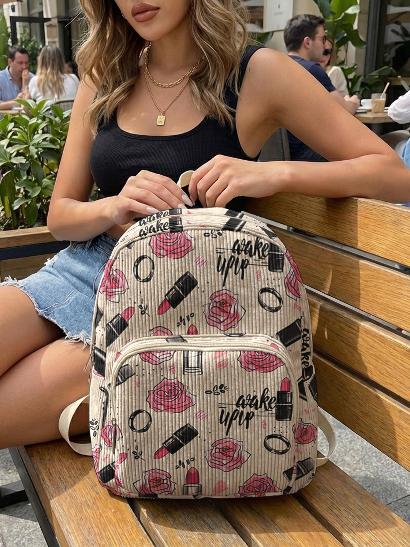 Rose Lipstick Print Allover Wo - Women'S Xl Bags review and price