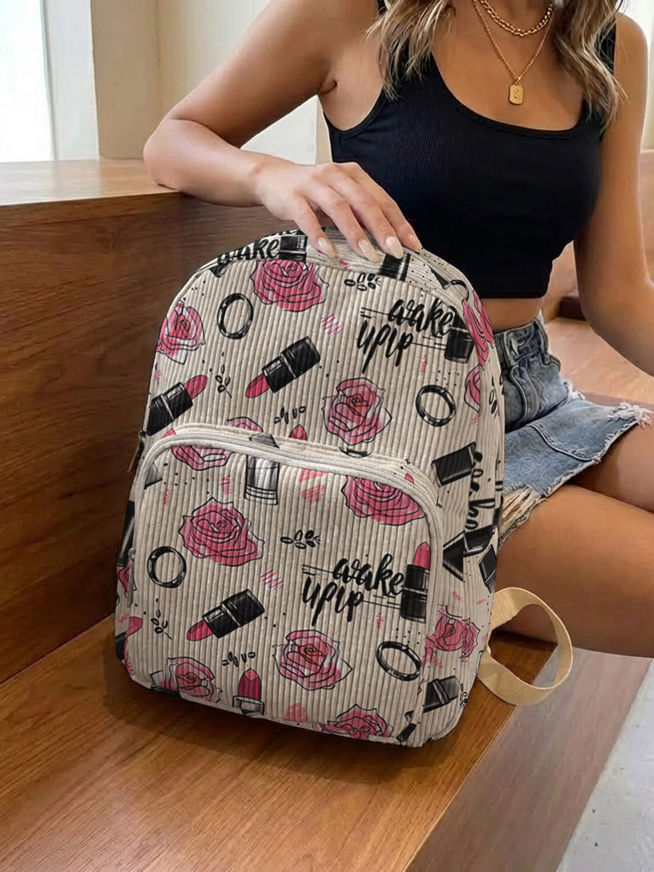 Rose Lipstick Print Allover Wo - Women'S Xl Bags review and price