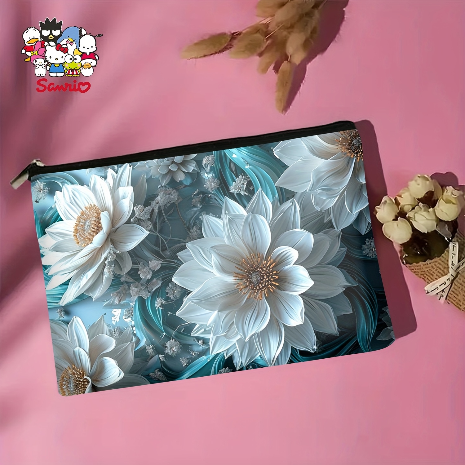A Blue and white flower makeup - Women Bags White review and price