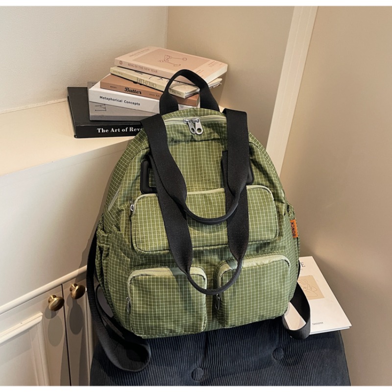Multi-pocket Checkered Youth B - Women Bags For Sale review and price