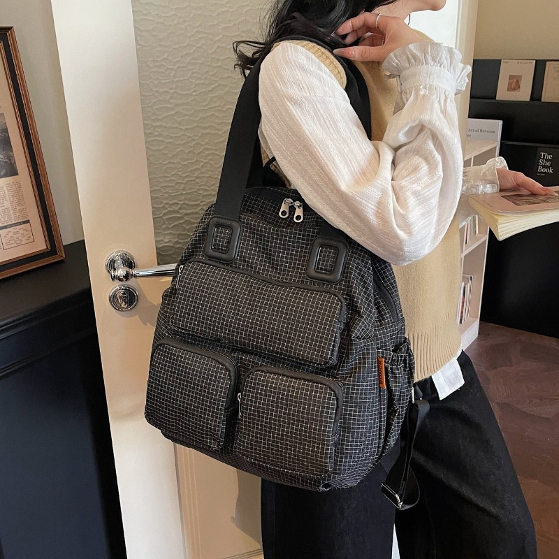 Multi-pocket Checkered Youth B - Women Bags For Sale review and price