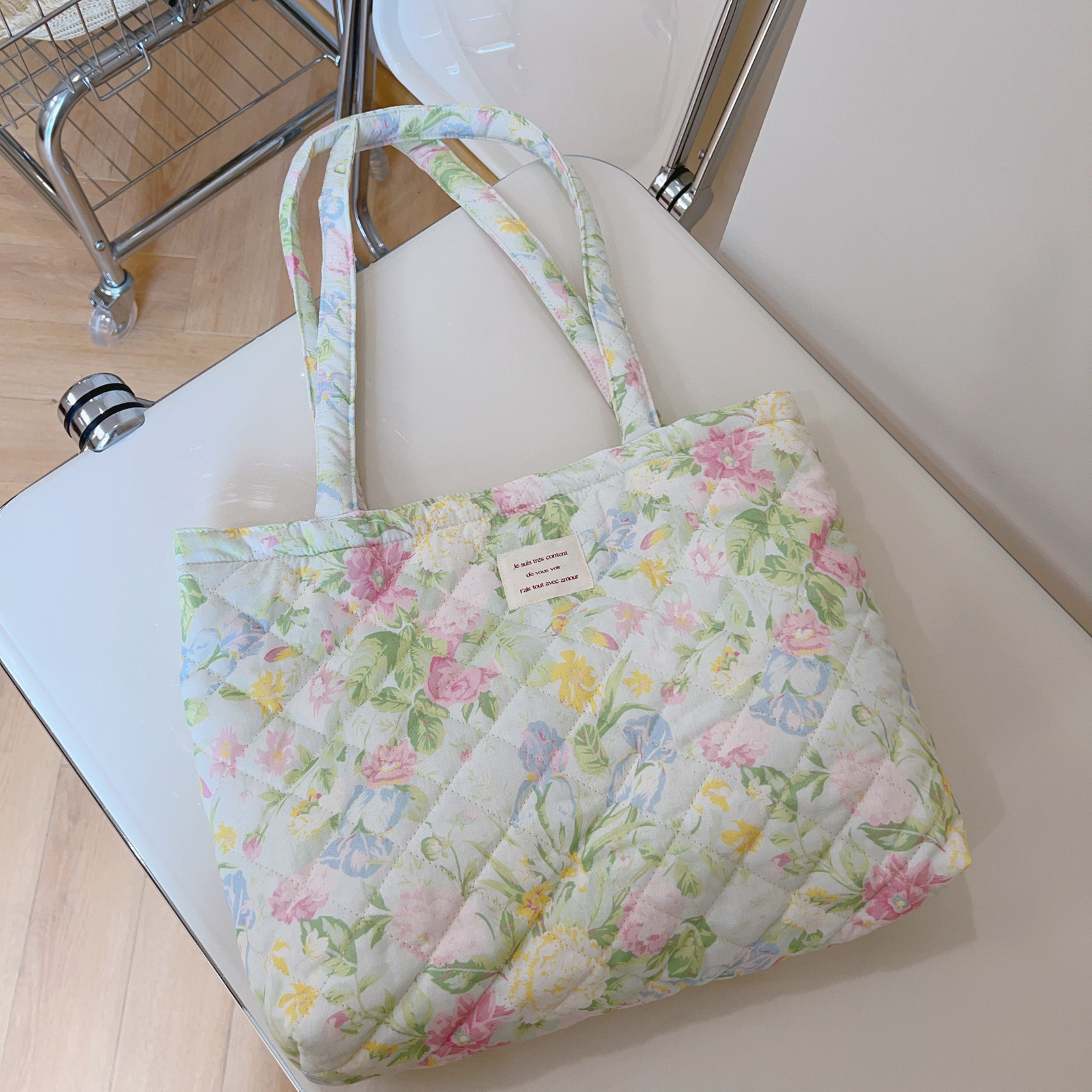 French Floral Quilted Tote Bag - Women'S Xl Bags review and price