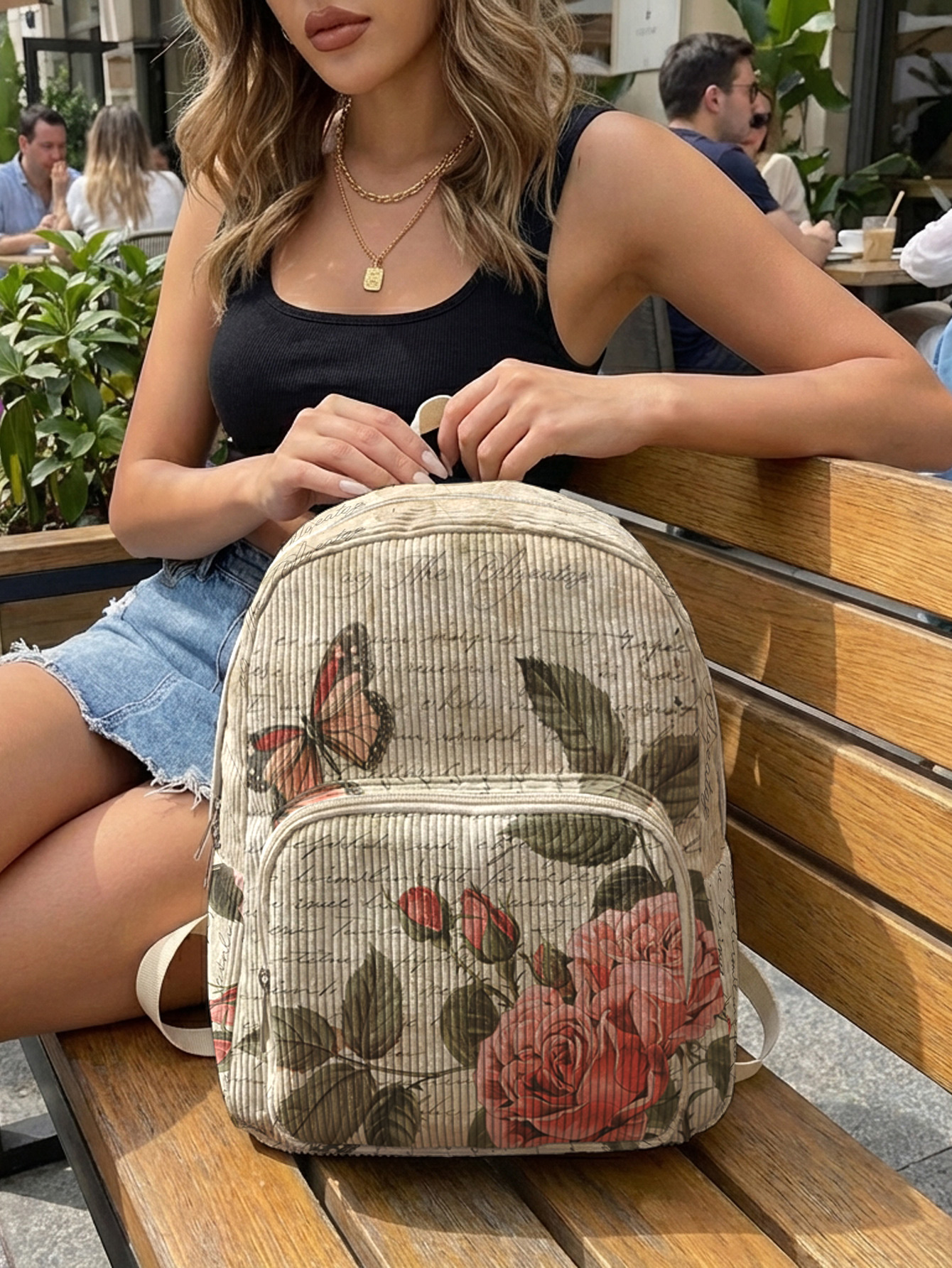 Vintage Roses & Butterfly Prin - Women'S Xl Bags review and price