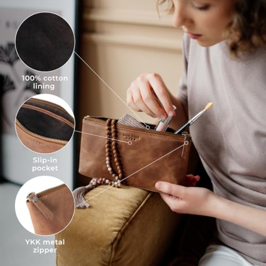 Vintage Genuine Leather Makeup - Women'S Bags review and price