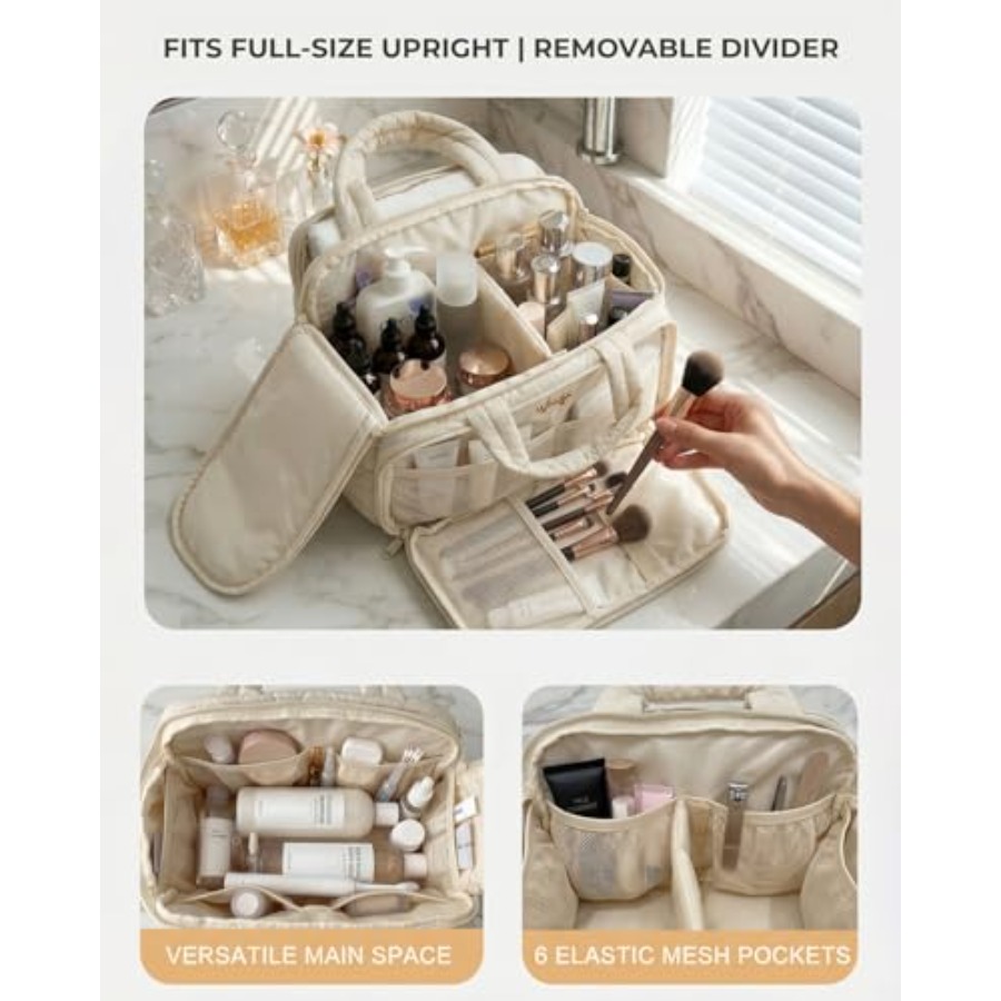 Large Quilted Toiletry Bag for - Women'S Bags review and price