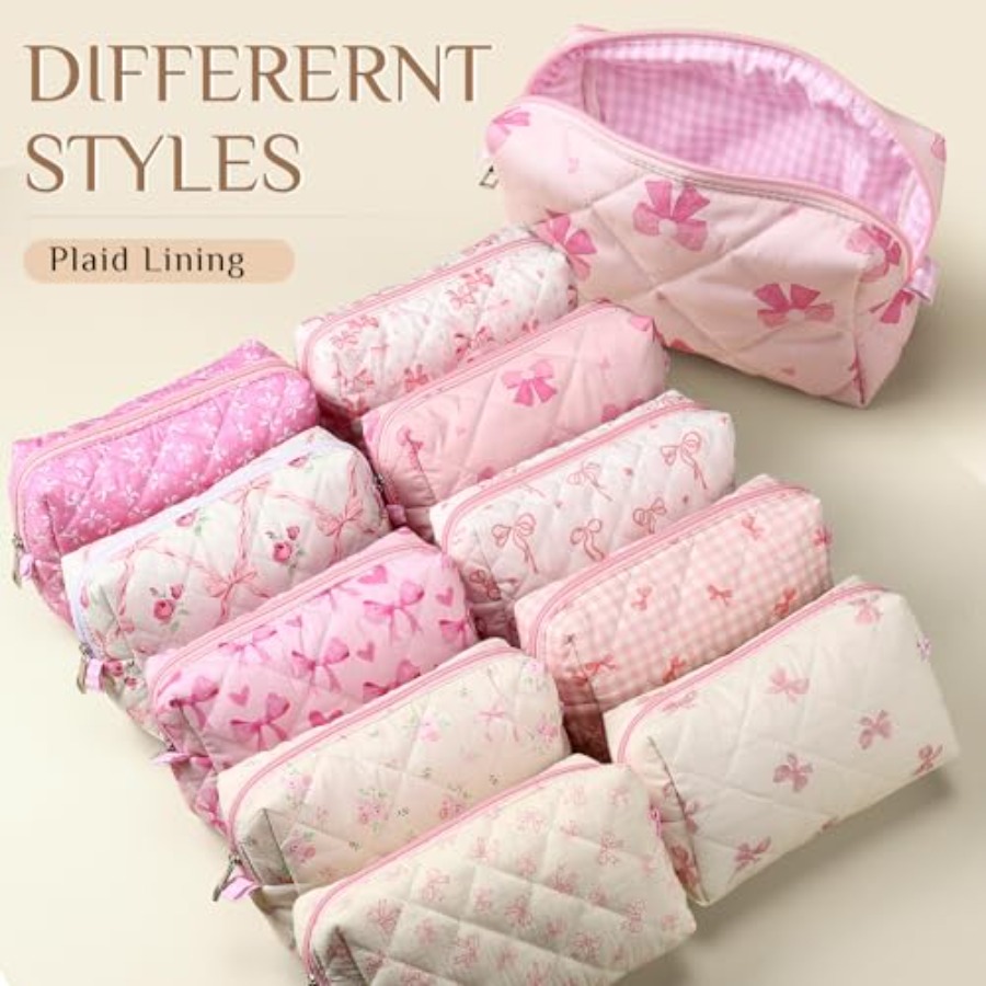 10 Pcs Quilted Makeup Bag Bulk - Women'S Bags review and price